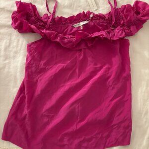 Trina Turk fuchsia pink  Sleeveless Blouse- Sz L -NWT